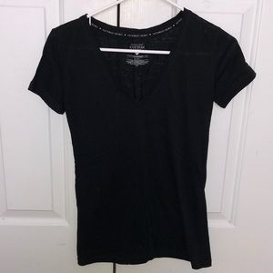 PINK black v-neck shirt
